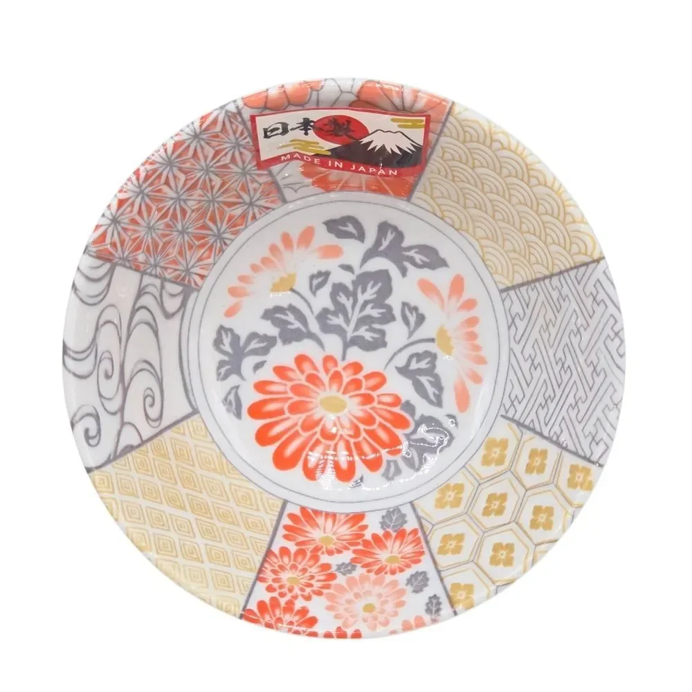 Tono Toki‎ Japanese Ramen Bowl Set Mino Ware Shozui Patchwork Floral Design